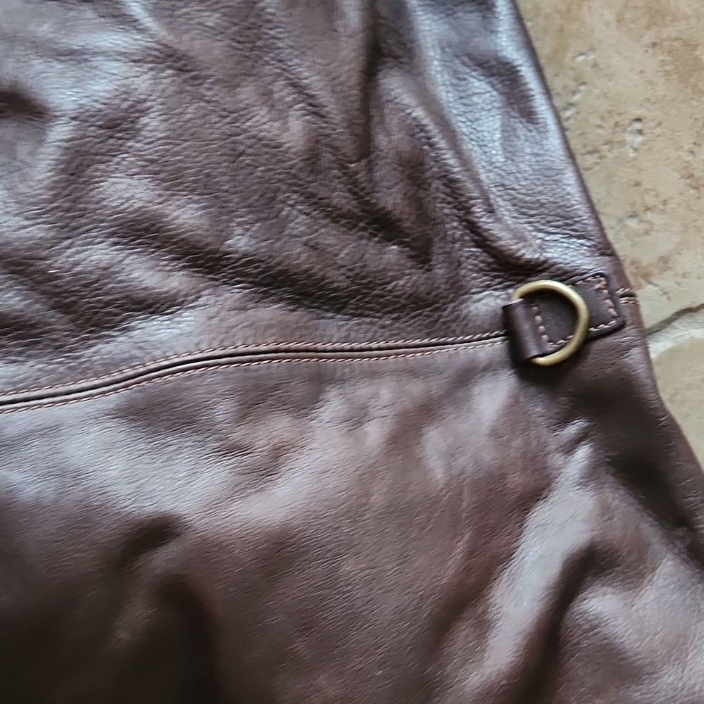 Sundance Made In Italy Brown Leather Shoulder Bag - Picture 10 of 12